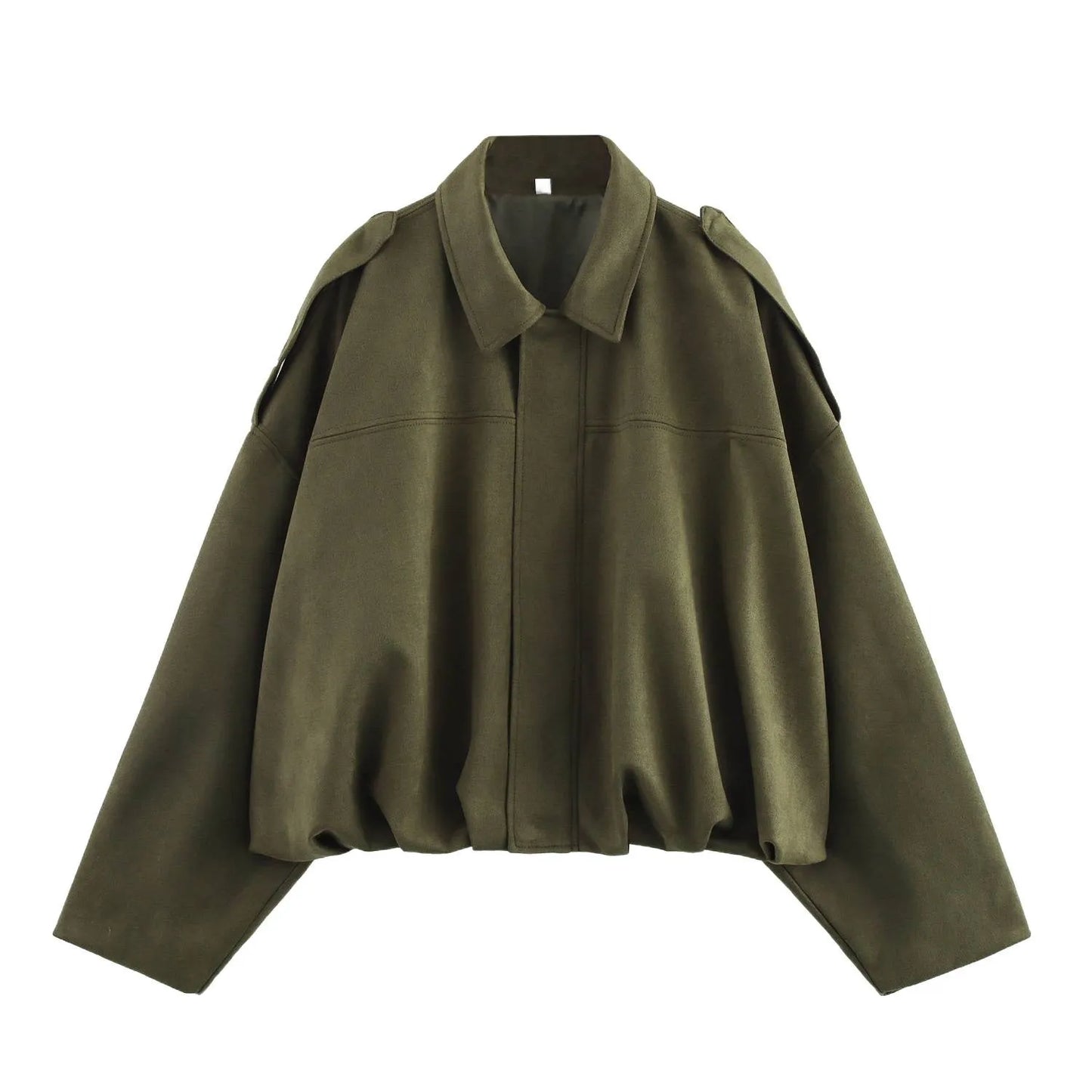 Military Woven Cropped Jacket