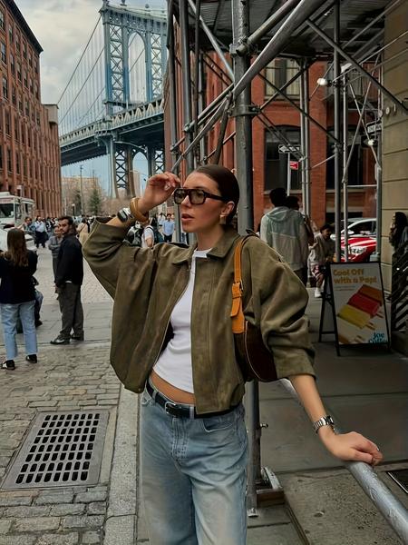 Military Woven Cropped Jacket