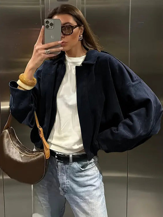 Military Woven Cropped Jacket