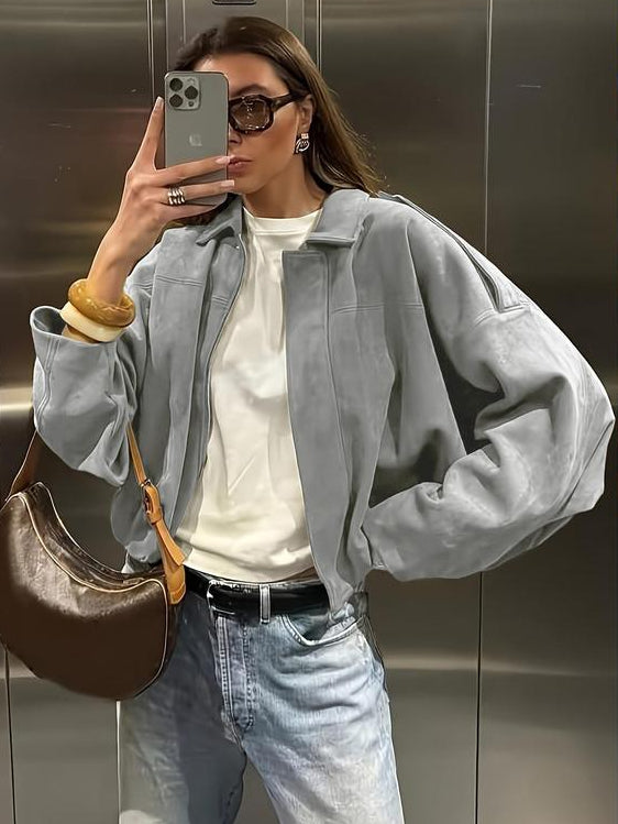 Military Woven Cropped Jacket