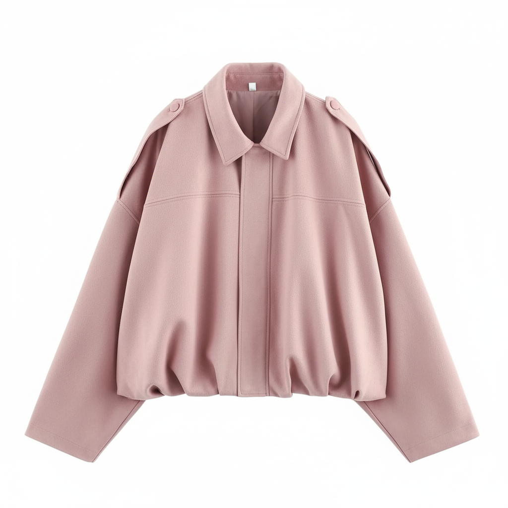 Military Woven Cropped Jacket