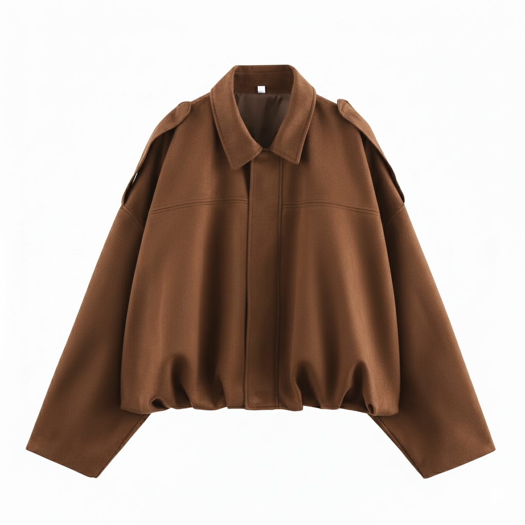 Military Woven Cropped Jacket