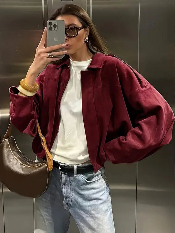 Military Woven Cropped Jacket