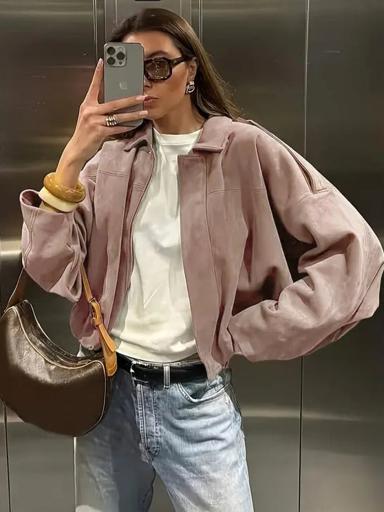 Military Woven Cropped Jacket